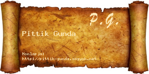 Pittik Gunda névjegykártya